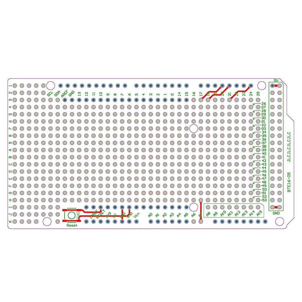 Mạch Kiss * prototype PCB dành cho Arduino MEGA 2560 R3