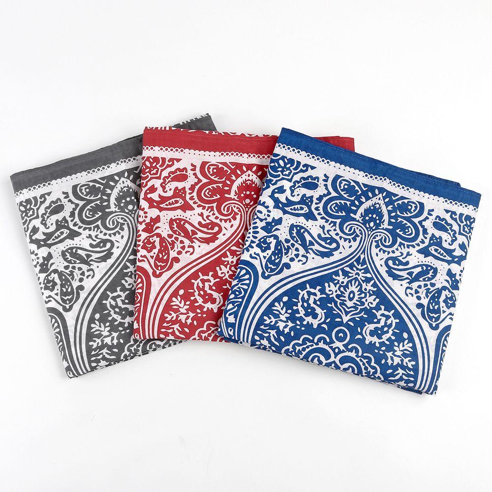 BACK2LIFE Khăn Choàng Cổ Vuông 58cm In Họa Tiết Hoa Phong Cách Hip hop Tinh Tế Thời Trang Cho Nữ 2Life