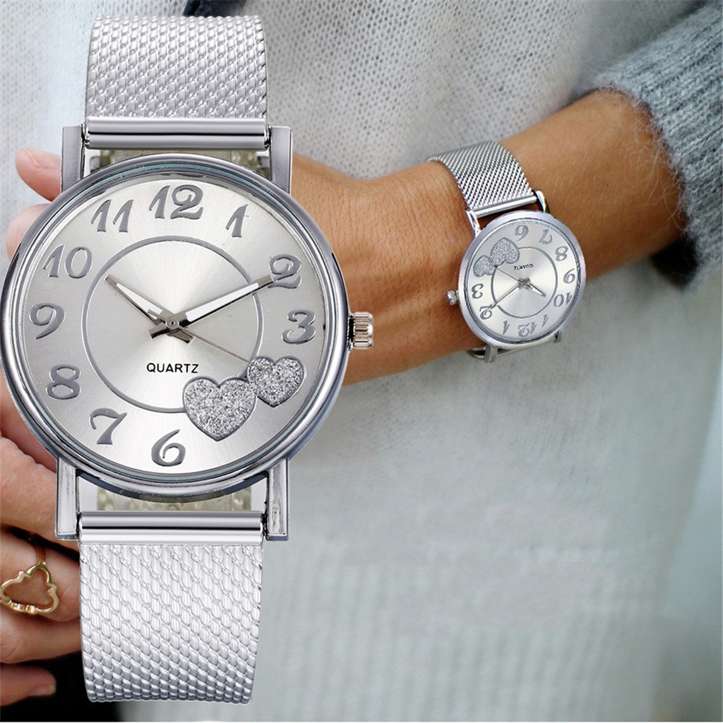 High Quality Women Quartz Wristwatches The Latest Top Fashion Ladies Mesh Belt Watch Wild Lady Creative Fashion Gift Elegant