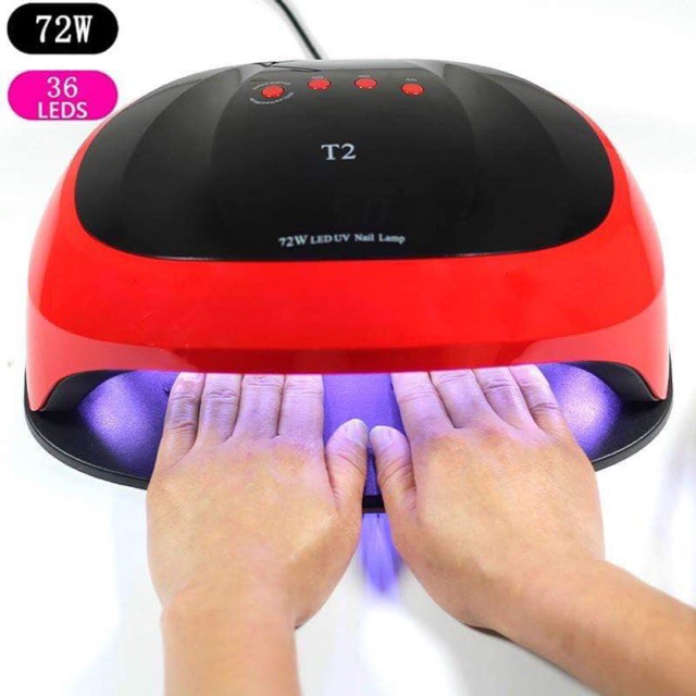 [CHÍNH HÃNG] Máy Hơ Gel T2 72w UV/LED - Hơ 2 Tay 2 Chân - Hơ Siêu Nhanh