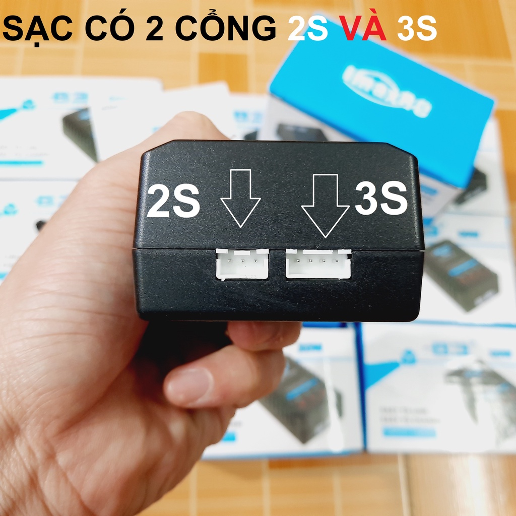 Sạc pin lipo 7.4v 11.1v B3 20W sạc đồng thời 2 pin 2S và 3S hãng ImaxRC