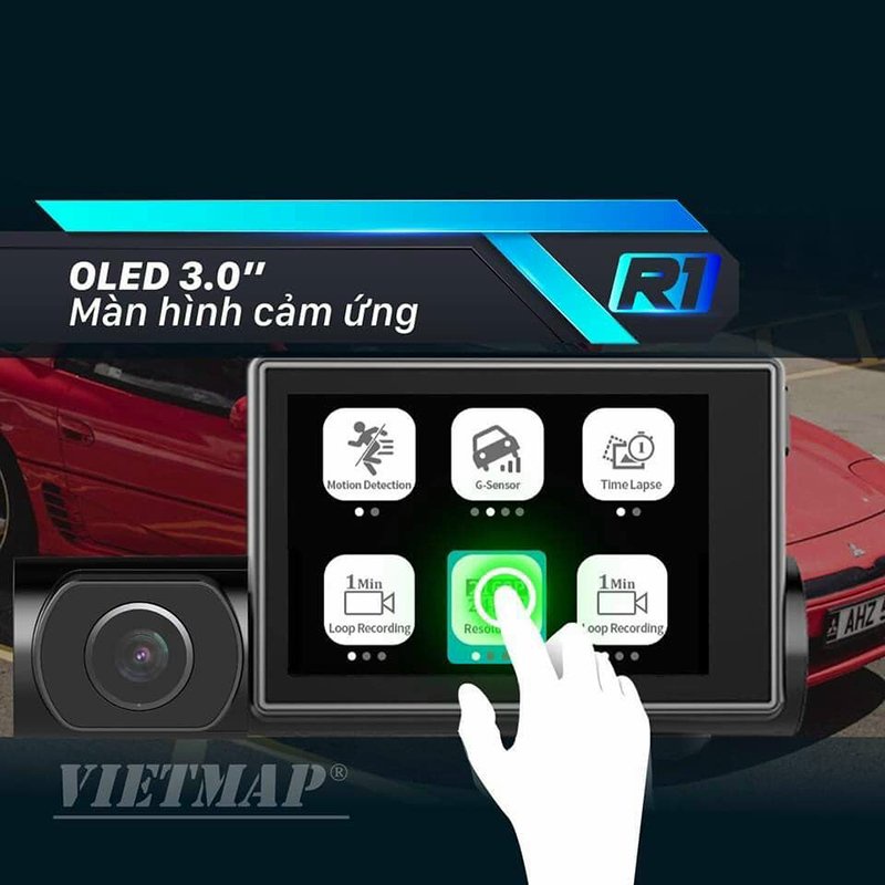 Camera hành trình Vietmap R1- Màn hình cảm ứng OLED, ghi hình trước và trong xe | BigBuy360 - bigbuy360.vn
