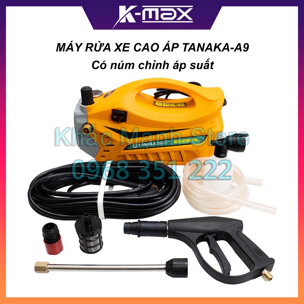 Máy Rửa Xe Cao Áp NAKATA-A9 Có Chỉnh Áp - Công Suất 3000W Hàng Chính Hãng Công Nghệ Nhật Bản