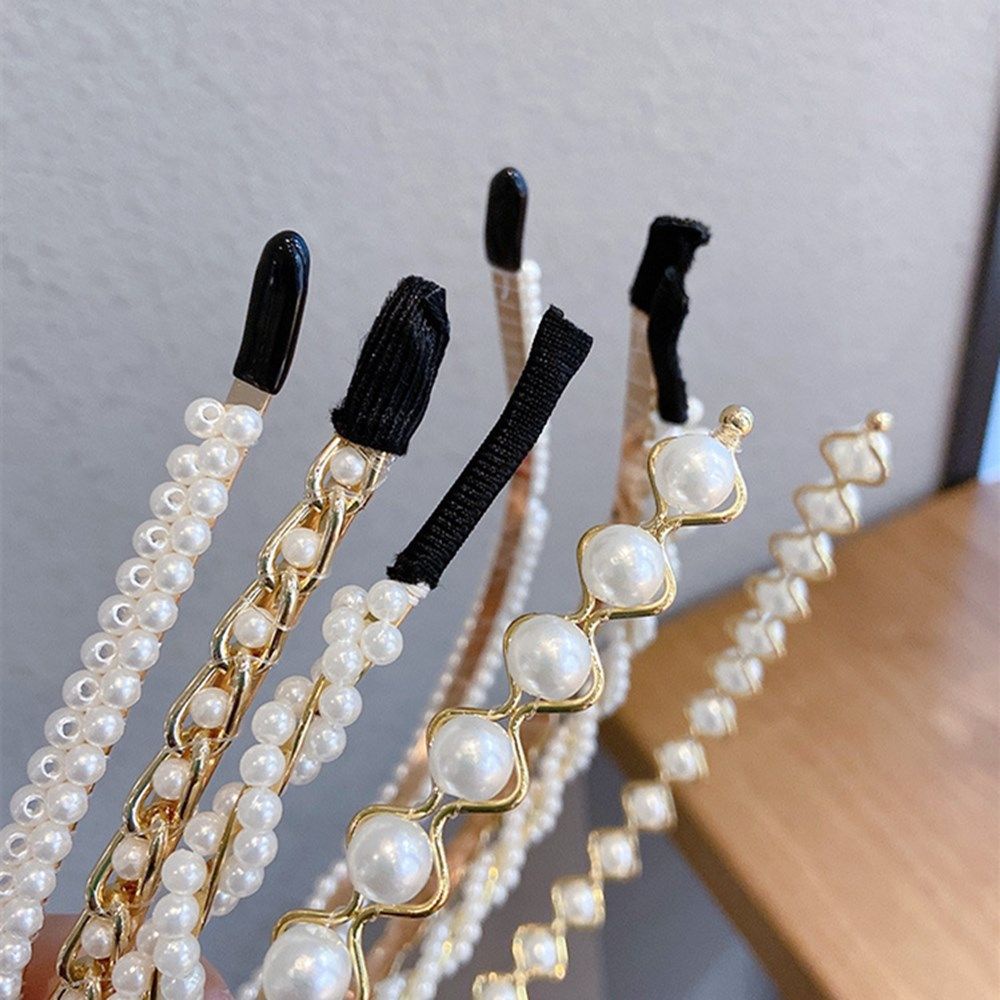 Cài Tóc Kim Loại Đính Ngọc Trai Phong Cách Hàn Quốc Cho Nữ