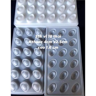 khuôn nhựa làm thạch thỏi vàng vĩ 18 thỏi