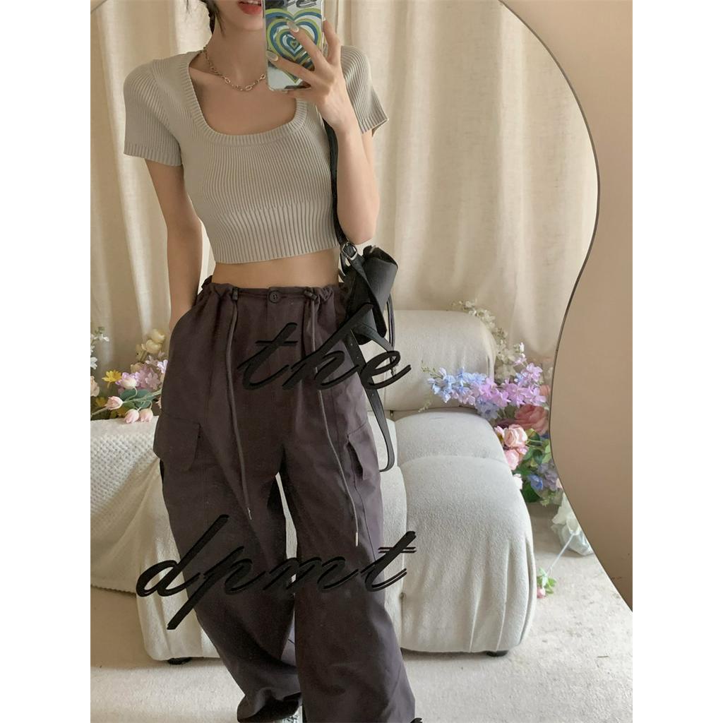 GD1 Áo phông áo croptop áo baby tee American Vintage 2023 New Style AU081102