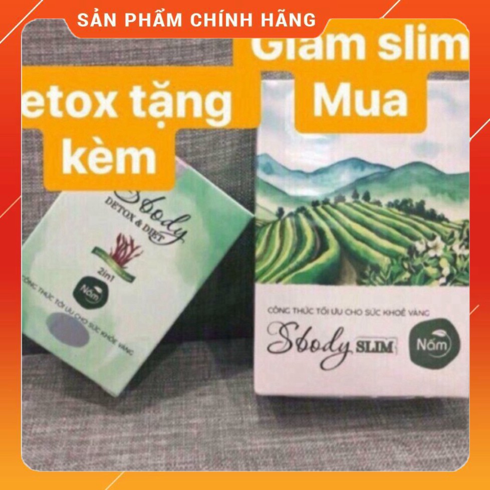 Sale Sale Giảm cân Nấm Sbody slim dạng viên tặng detox PTS PTS