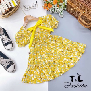Váy hoa nhí thô mềm cho bé gái