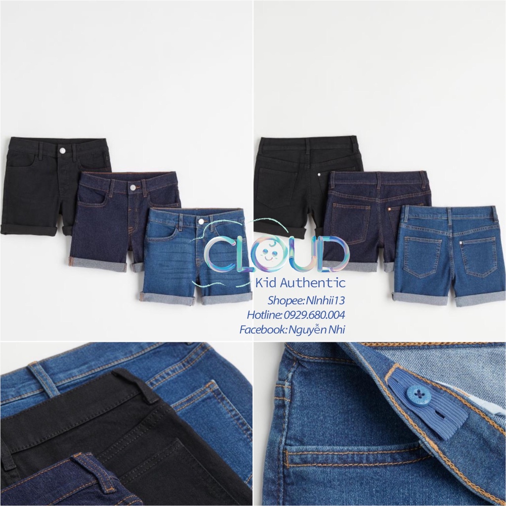 Quần short jeans cho bé tách set HM US chính hãng size từ 1.5-2y đến 9-10y