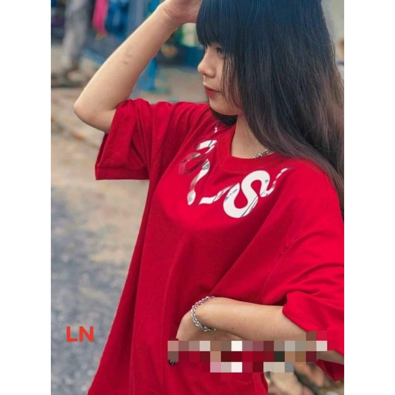 Áo phông 2 rắn vòng cổ ánh gương DA32