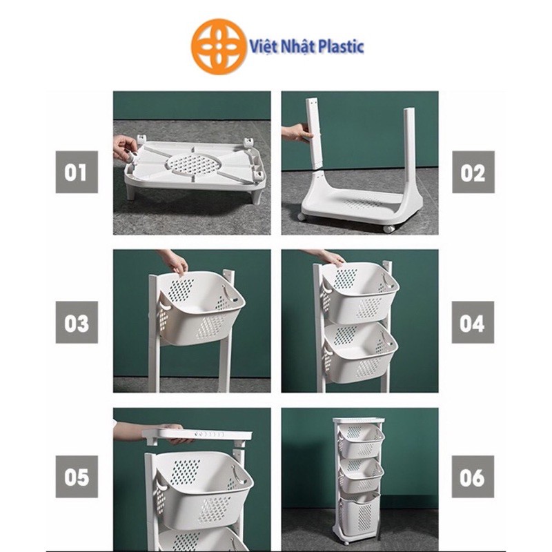 Kệ nhựa Plastic 3 tầng việt nhật