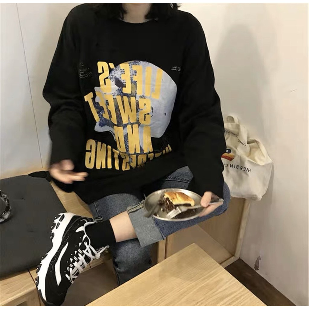 Áo thun tay dài UNISEX form rộng LIFE SWEET VIEN15