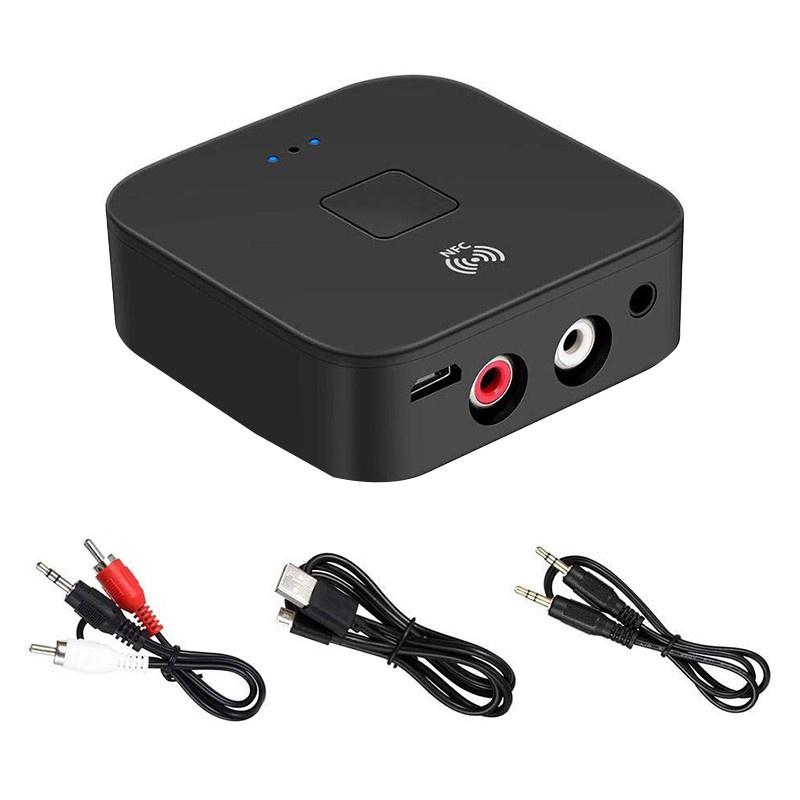 Bluetooth 5.0 Receiver APTX LL 3.5mm AUX RCA Jack Wireless Adapter Auto On/OFF with Mic Bluetooth 5.0 4.2 Car Audio Receiver