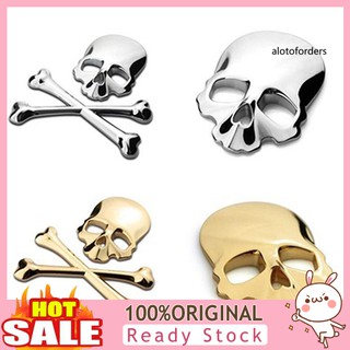 Decal dán trang trí xe hơi hình đầu lâu 3d