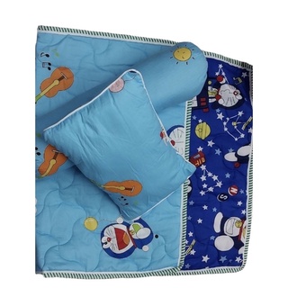 Bộ nệm gối nằm gối ôm cho bé đi nhà trẻ 75x115cm