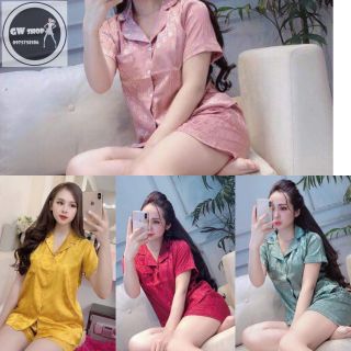Lụa gấm chất xịn siêu hot áo cộc quần sooc