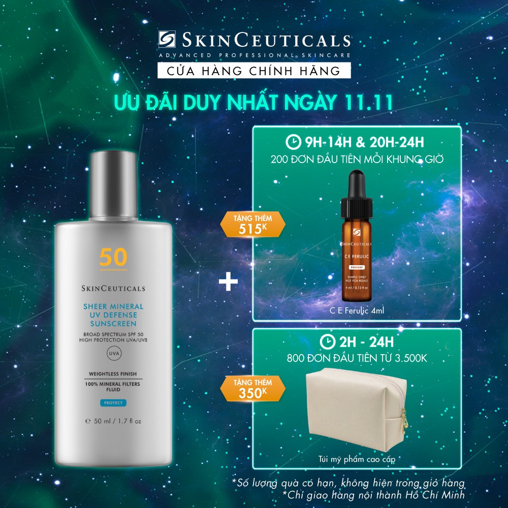 [Mã COSSKINC1111 giảm 10%] Skinceuticals Sheer Mineral UV Defense SPF50 50ml