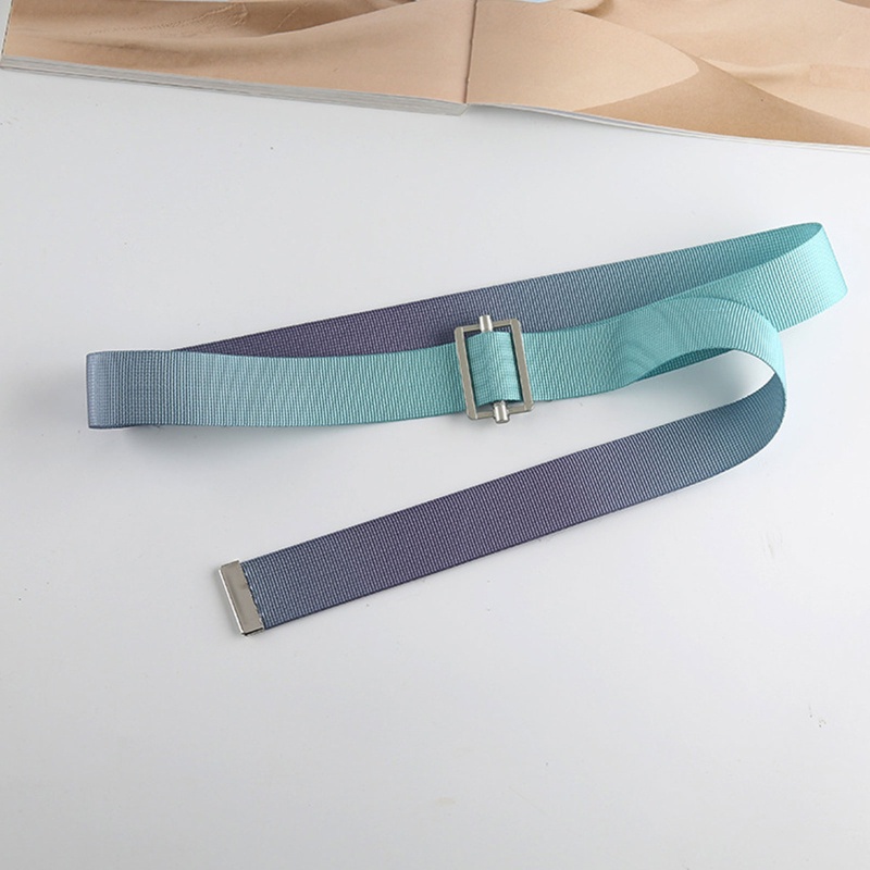 Thắt Lưng Vải Canvas Họa Tiết Kẻ Sọc Hợp Thời Trang