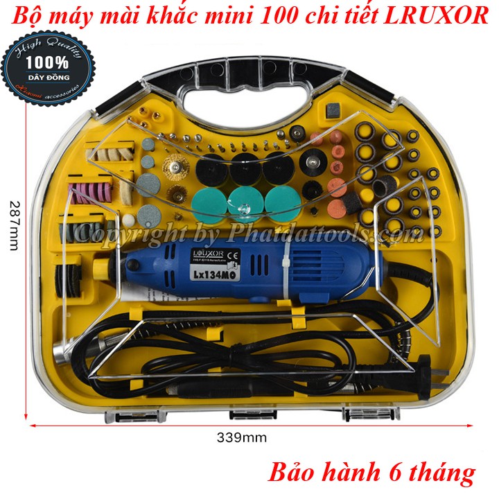 Bộ máy mài khắc mini đa năng LRUXOR 100 chi tiết cao cấp-Hàng chính hãng-Bảo hành 6 tháng