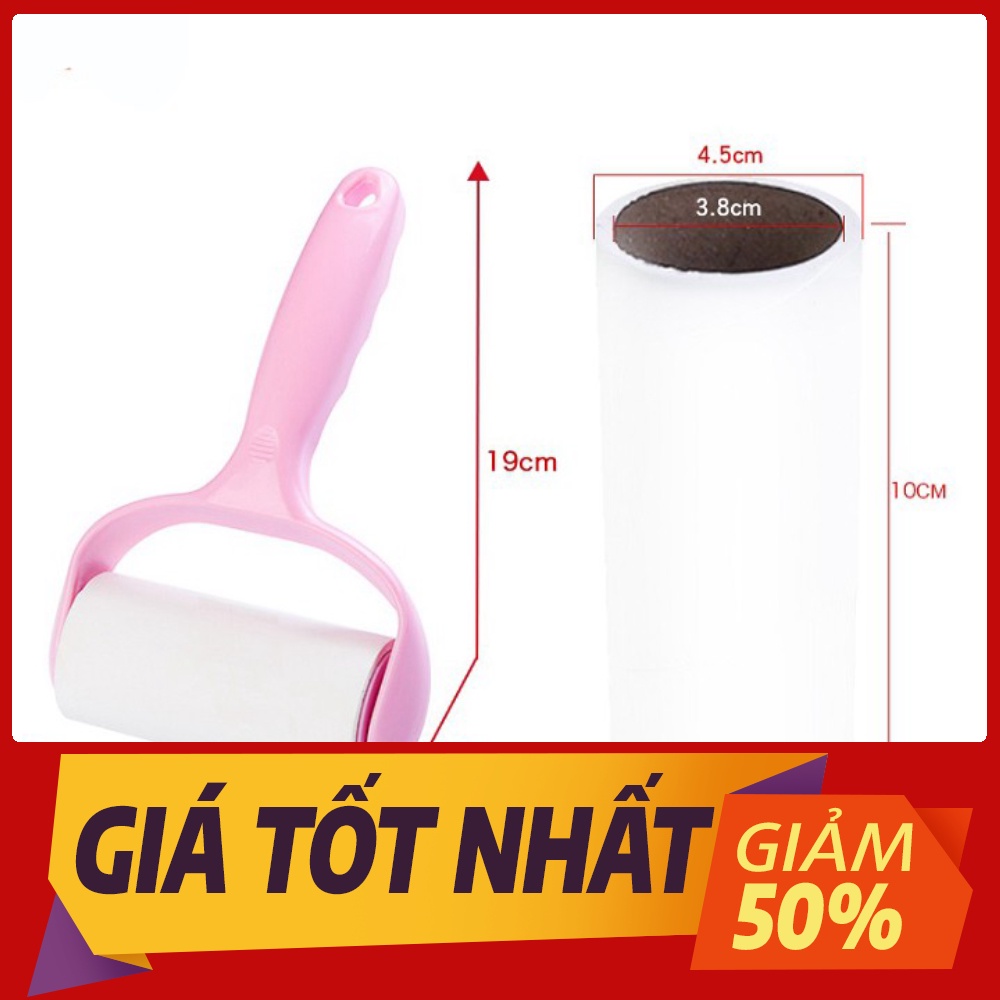 Cây lăn bụi bẩn và lông chó mèo bám trên quần áo Sarjie