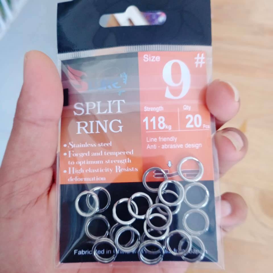 Split ring Slure, dùng để gắn mồi câu lure, gắn mồi câu jig, chống rỉ chịu lực cao, hàng chất lượng cao.