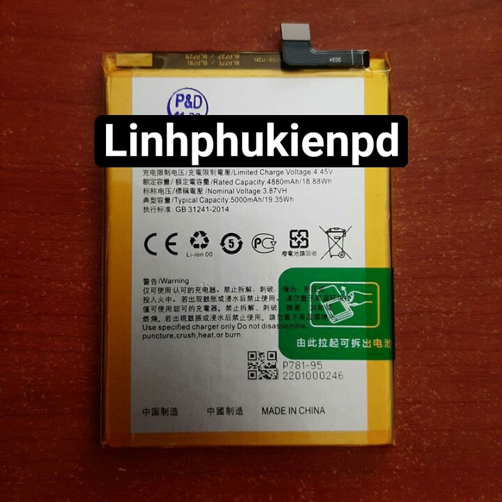 Pin điện thoại A52 CPH2061 CPH2069 A92 BLP781 P781 A72