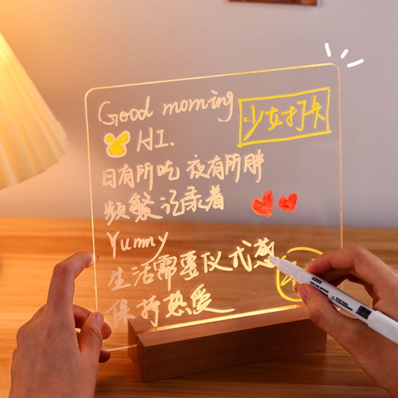 Bảng Ghi Chú Để Bàn Kèm Đèn Ngủ Thiết Kế Sáng Tạo Tiện Dụng