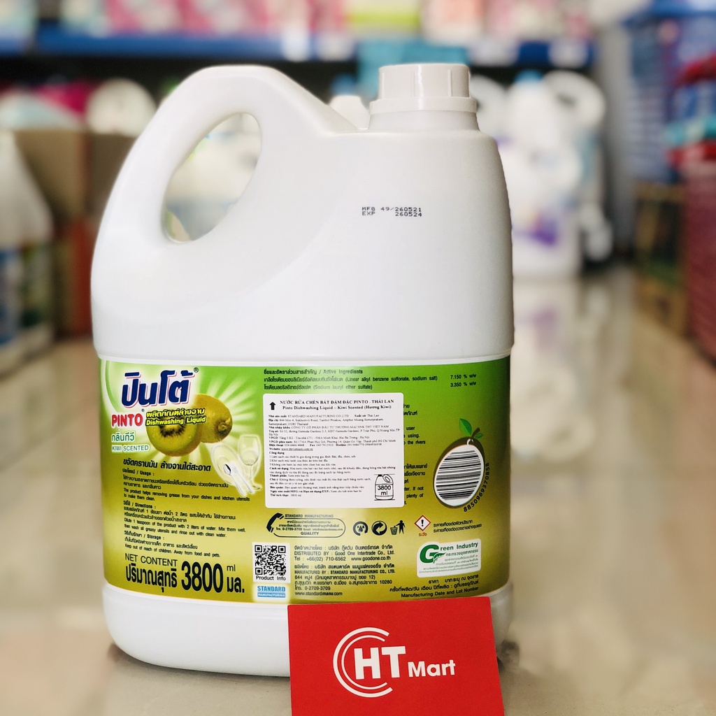 Nước rửa chén Pinto Kiwi 3800ml Thái Lan