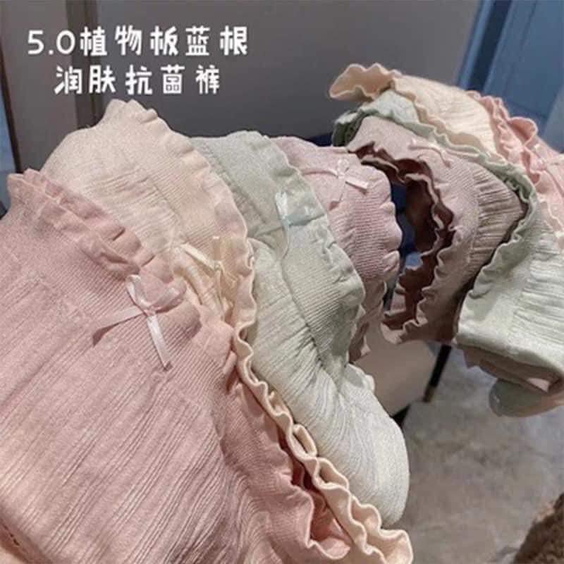 Quần lót nữ, quần chip cotton kháng khuẩn thoáng mát phối viền đính nơ xinh - mã HHH | BigBuy360 - bigbuy360.vn