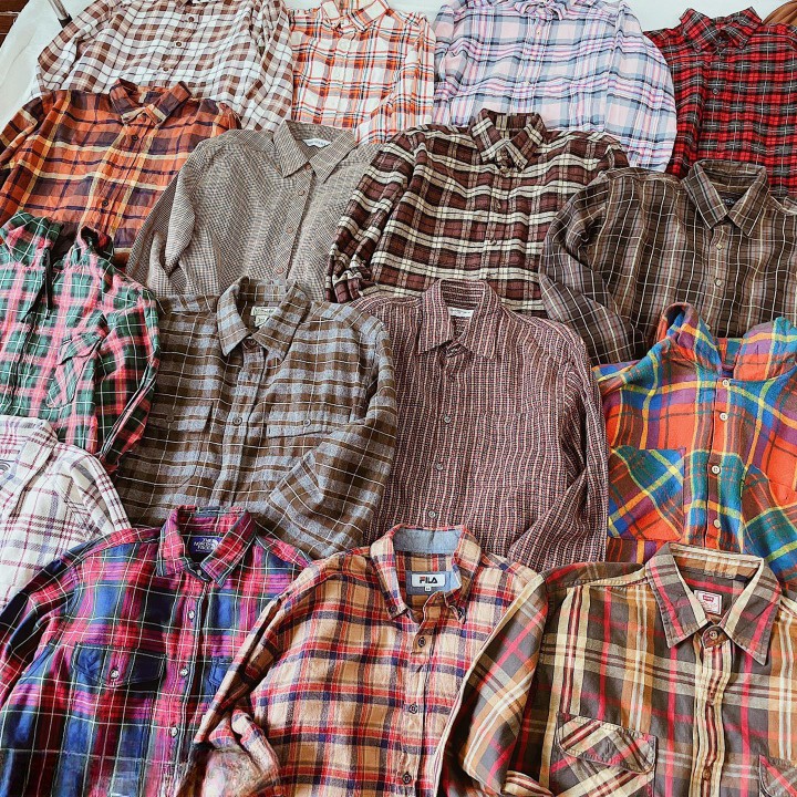 Áo Sơ Mi Caro ,  Flannel Secondhand  Sọc Caro, Họa Tiết Dài Tay Thời Trang Vintage Tuyển Chọn Mẫu Siêu Đẹp Mẫu 2