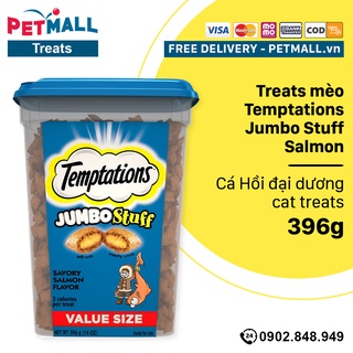 Treats mèo Temptations Jumbo Stuff Salmon 396g - Cá Hồi đại dương cat Petmall thumbnail
