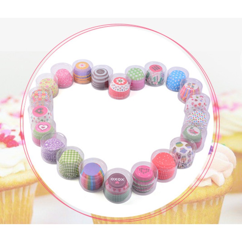 Cup giấy, Chén giấy mềm chuyên dùng lót khay lớn làm cupcake, Mufin - hộp 100 cái