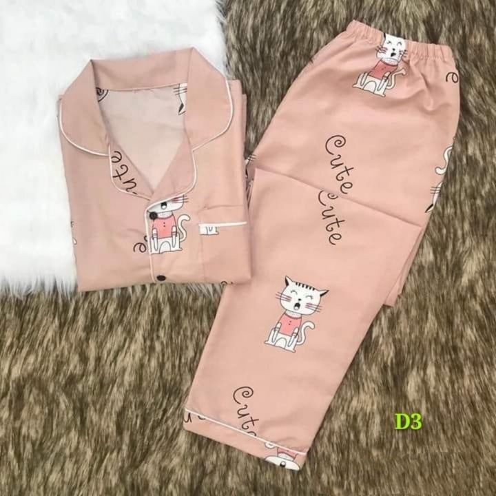 Đồ bộ Pijama, đồ bộ nữ đồ mặc nhà, Bộ Pizama (Quần Dài-Tay Dài) Kate Thái Loại 1 Mềm Mại, Thầm Hút Mồ Hôi, Không Xù