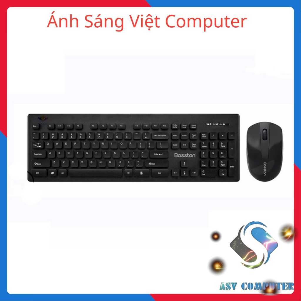 (HOT SALE) Combo phím chuột không dây Bosston WS300
