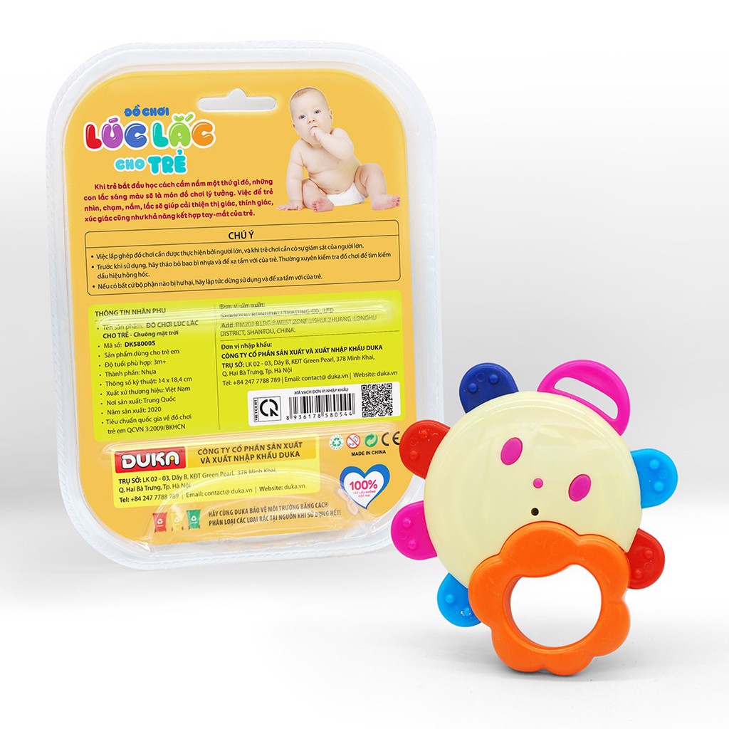 Đồ Chơi DuKa: Lúc Lắc Cho Trẻ - Chuông Mặt T.rời DK580005