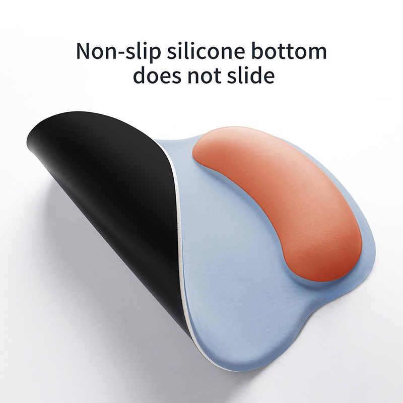 Miếng Lót Chuột Kiêm Đệm Cổ Tay Bằng Silicon Gel Sữa Siêu Mềm Thoải Mái Chống Trượt