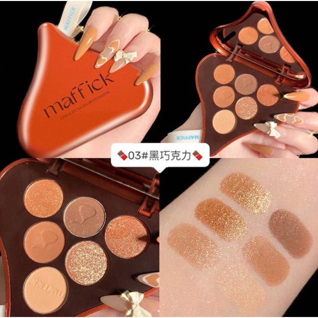 Bảng mắt MAFFICK Chocolate Kisses 6 màu - nội địa trung | BigBuy360 - bigbuy360.vn