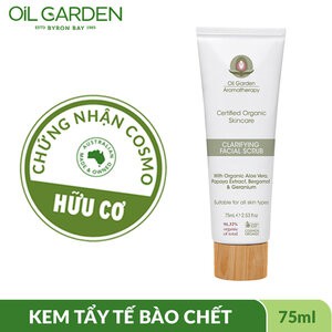 Tẩy Tế Bào Chết Da Mặt Hữu Cơ ☄️ [ FREE SHIP ] ☄️ TTBC dạng kem Clarifying Facial Scrub Oil Garden (75ml) 91,37% Hữu Cơ