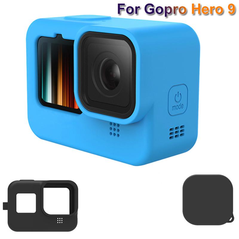 Vỏ Silicone Chất Lượng Cao Bảo Vệ Camera Hành Trình Gopro Hero 9 2 Trong 1