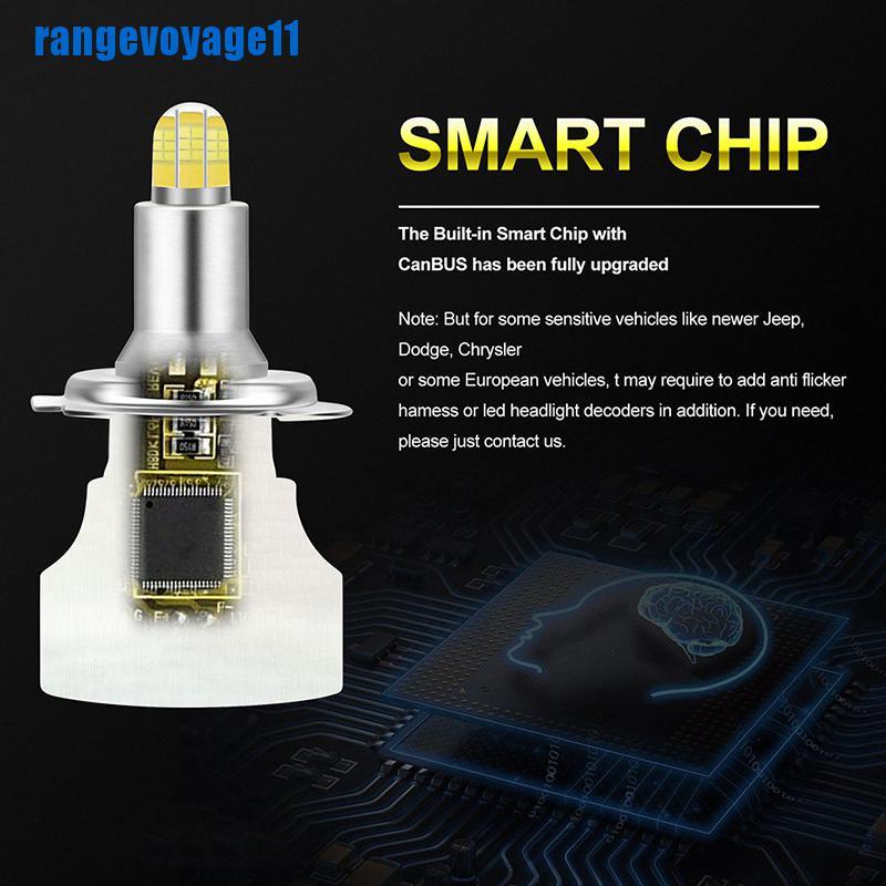 Set 2 đèn pha led 24 chip H7 xoay 360 độ 6500k tiện dụng cho xe hơi