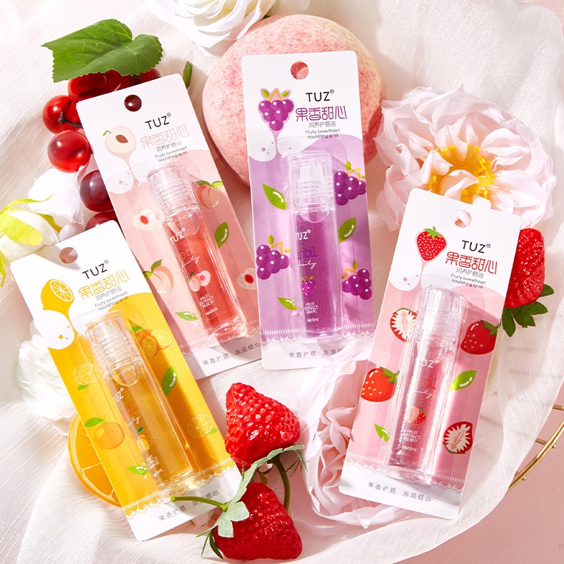 Son Bóng Dưỡng Ẩm Hương Trái Cây Trong Suốt Dạng Lăn