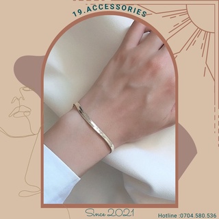 Vòng tay lắc tay kiểu mảnh đơn giản size lớn 19.accessories