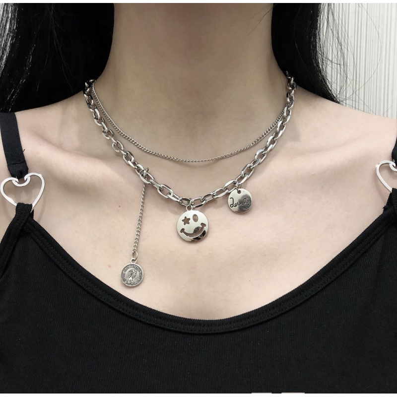 Dây Chuyền Nhiều Lớp Mặt Cười 22238