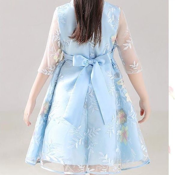 Đầm Sườn Xám Phong Cách Trung Hoa Thời Trang Xuân Hè Mới Cho Bé Gái