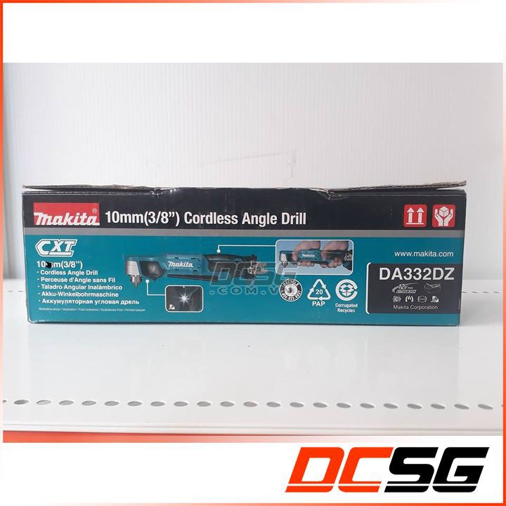 Máy khoan góc 10/12mm dùng pin 12Vmax Makita DA333DZ (không pin sạc)