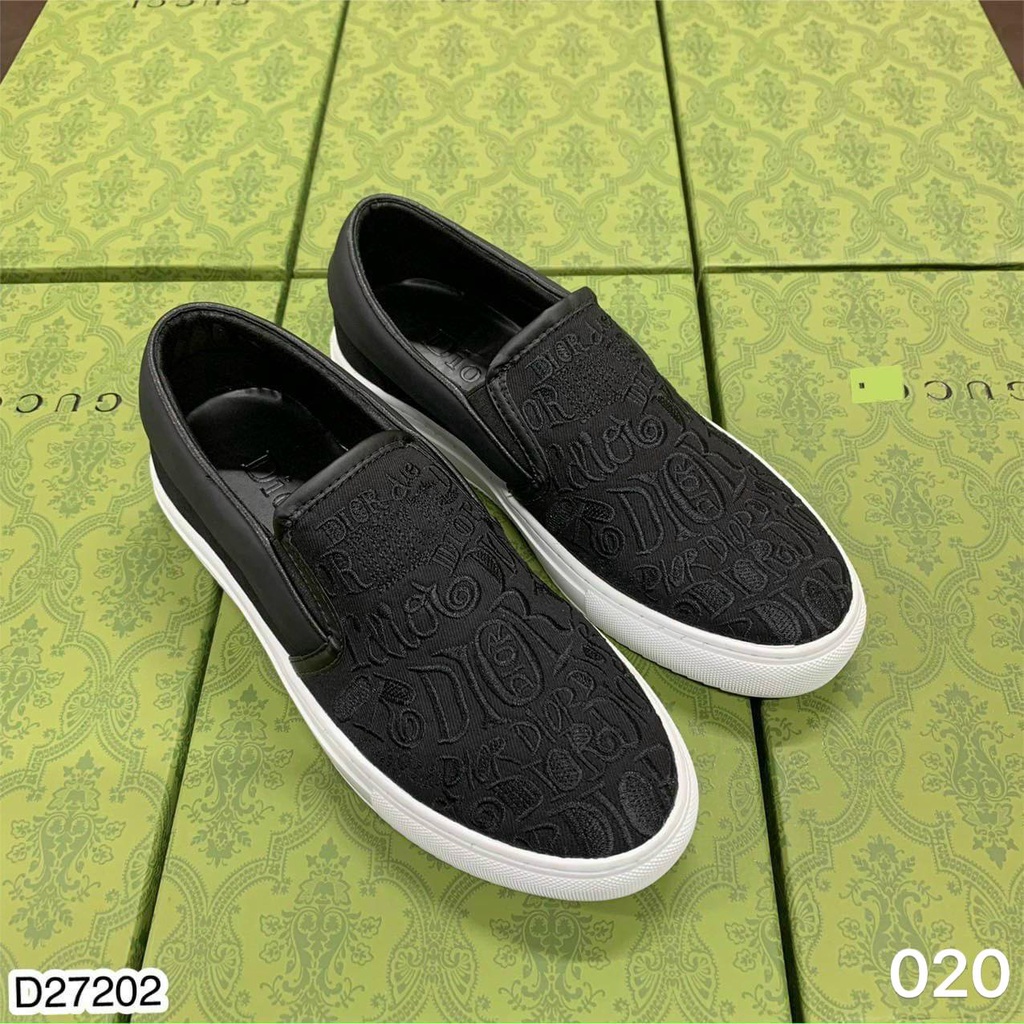 Giày Slipon Dior logo vân nổi