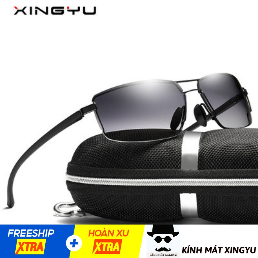 Kính mát Xingyu - Kính râm Nam Nữ Chống Bức Xạ Phong Cách Retro Chống Tia UV400 Tặng Kèm Mũ Thời Trang