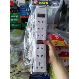 Ổ cắm điện đa năng 6 ổ 2 công tắc