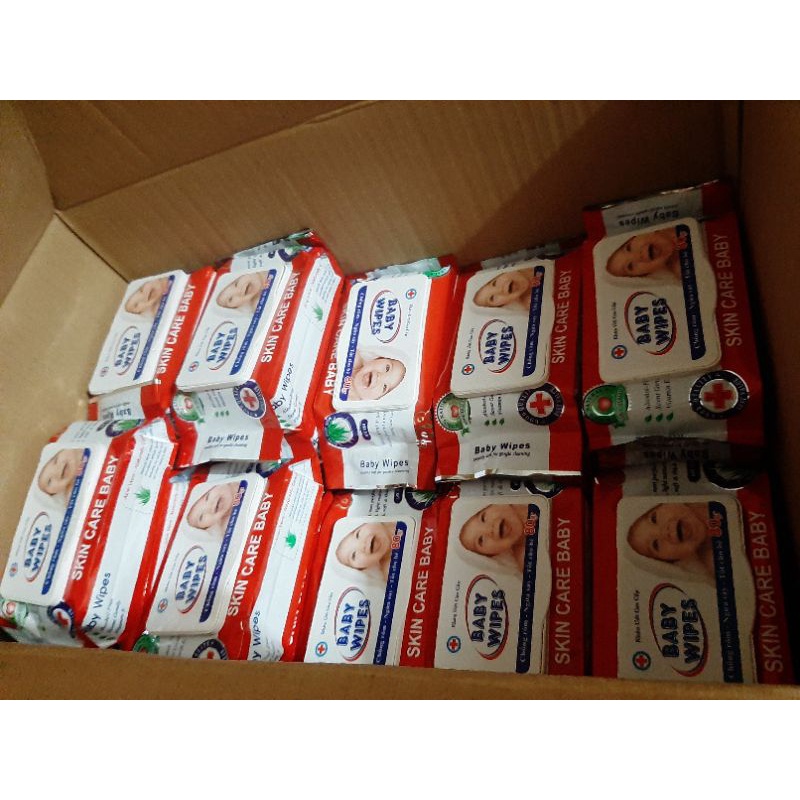 COMBO 4 Gói khăn giấy ướt cao Baby Wipes 80g