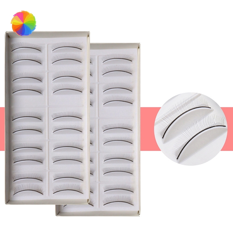 [Hàng mới về] Bộ 10 cặp lông mi giả 8mm dùng luyện tập trang điểm tiện dụng chất lượng cao